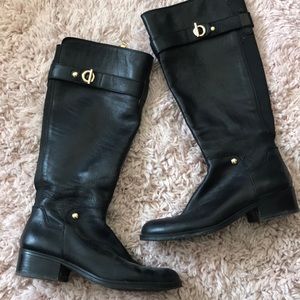 TOMMY HILFIGER BLACK RIDING BOOTS
